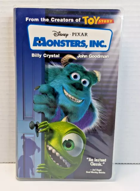 DISNEY PIXAR MONSTERS Inc VHS Movie Blue Plastic Video Cassette 2002 £3 ...