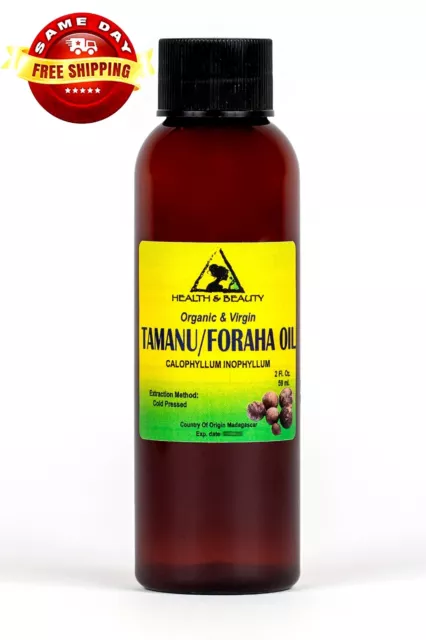 Tamanu / Foraha Oil Organic Unrefined Virgin Cold Pressed Raw Premium Pure 2 Oz