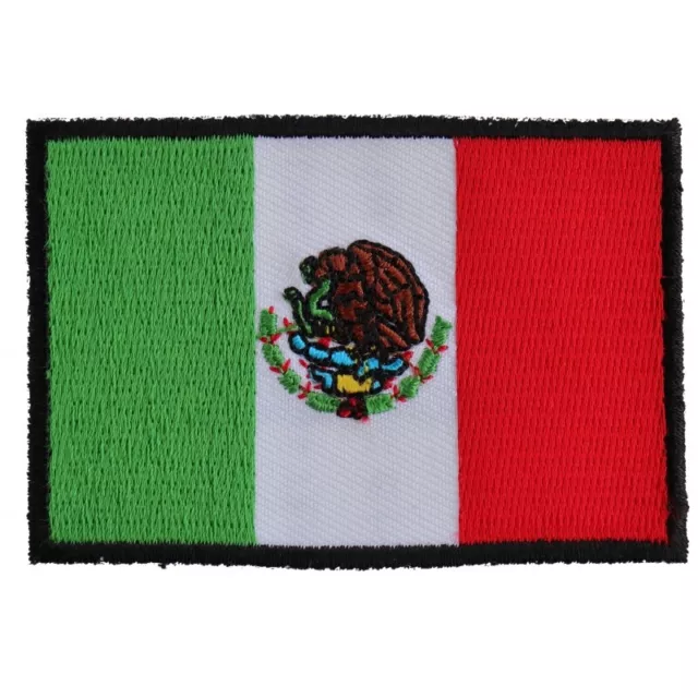 Mexico Flag Patch Iron on Sew on Clothes Mexican North America