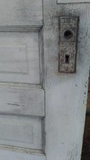 Antique Vintage Wood Wooden Exterior Entry Door With Window *FOR RESTORATION* 7