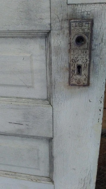 Antique Vintage Wood Wooden Exterior Entry Door With Window *FOR RESTORATION* 7