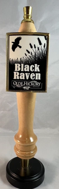 Olde Hickory Brewery BLACK RAVEN BLACK IPA Craft Draft Beer 11.5" Tap Handle