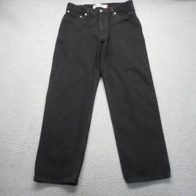 VTG Levis Jeans Mens 36x32 Black 550 Relaxed Fit Denim Measures 34x31