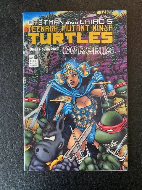 Teenage Mutant Ninja Turtles #8 (1986) TMNT/CEREBUS - 1st Print - Low Print Run