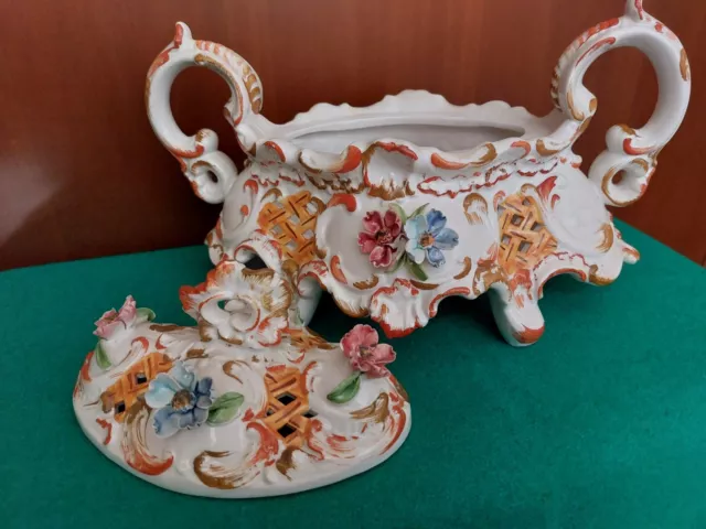 Bassano Porcellana Centrotavola Ceramica Soprammobile Vintage