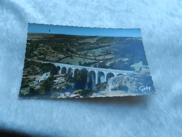 CPSM carte postale photo village Clécy / Le Viaduc de la Lande / Postcard