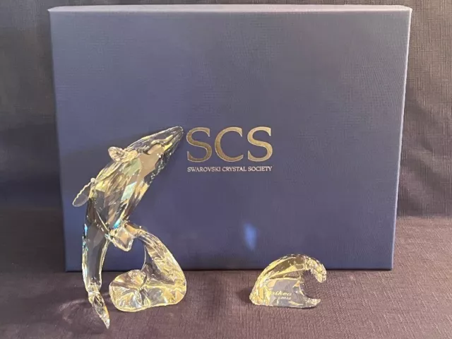 Swarovski Paikea Whale 2012 SCS Collector Society Figurine MIB.  FLAWLESS.