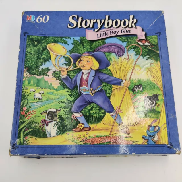 VINTAGE MB MILTON Little Boy Blue Children's Nursery Rhyme Puzzle
