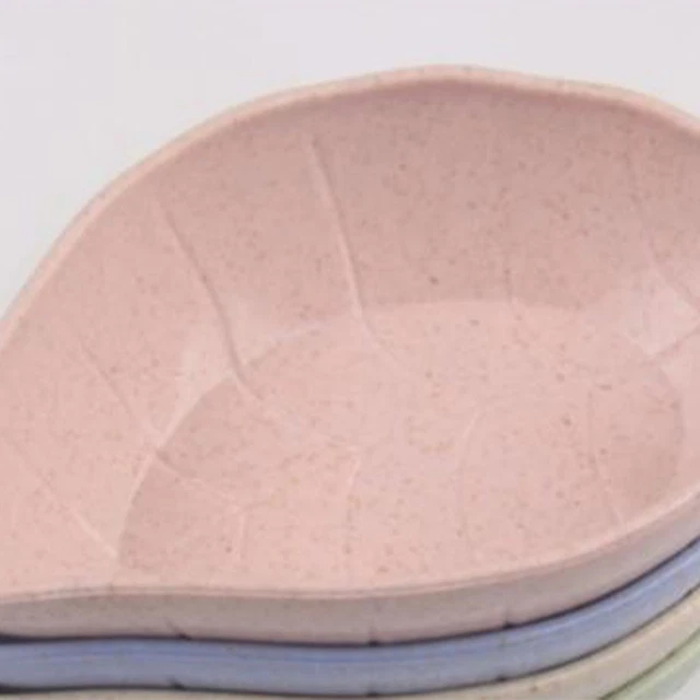 (Pink) Leaf Shaped Dish Versatile Usage Refreshing Color Easy To Small