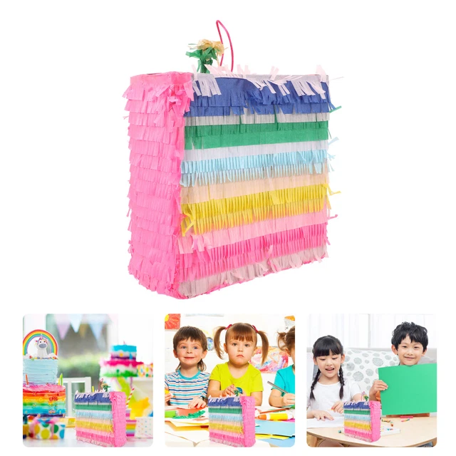 Cumpleaños Piñata Juego Candy Accesorios Pastel Colorido Piñata Temas de cumpleaños