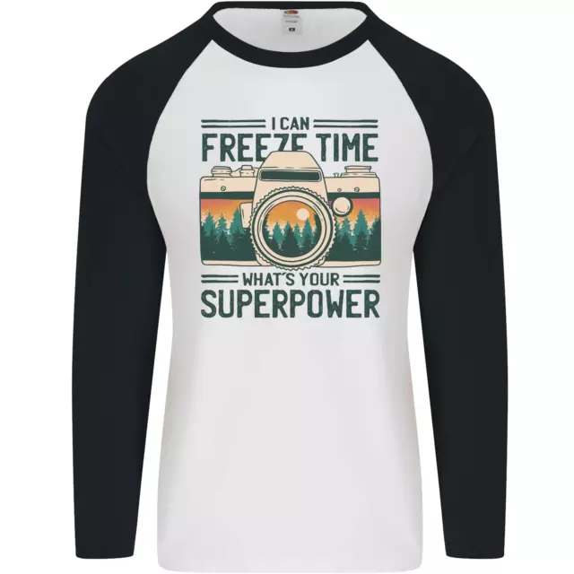 Maglietta da baseball Freeze Time Photography Photographer da uomo L/S