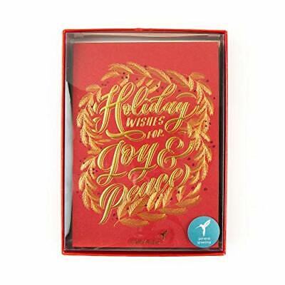 Papyrus Golden Script Boxed Holiday Cards (Set of 12)