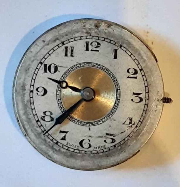 VINTAGE SWISS MADE mechanical watch movement for spares or repair £9.00