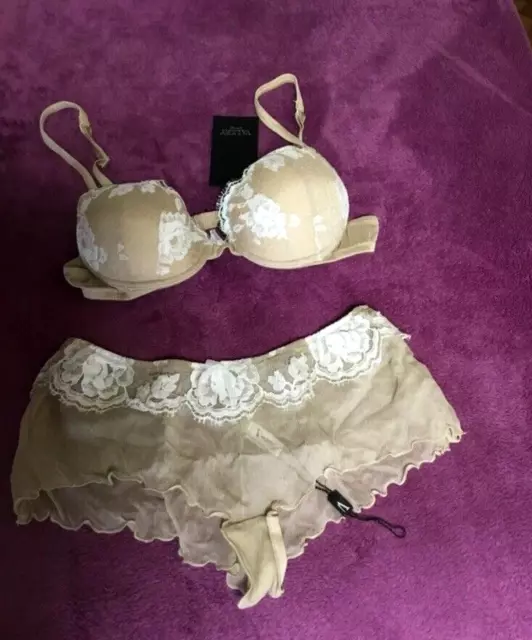 Valery Sublime Ens Soutien Gorge En Crepe De Soie Et Dentelle Arma Ampli T90B/T2