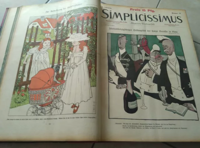 Simplicissimus Sammelband 1902-1905  Jg. 6 -10 Zeitschriften Beiblätter