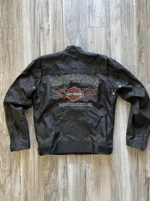 Harley Davidson Riding Gear Black Jacket Flames Men’s M Mesh Lined