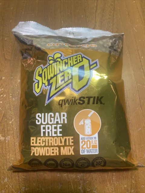 Sqwincher Zero Qwik Stik Sugar Free Orange  (2 Packs Of 50) Mix With 16.9 oz