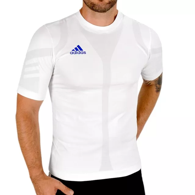 Adidas Techfit Herren Kompression Shirt Herren Sport Unterhemd kurzarm weiß L