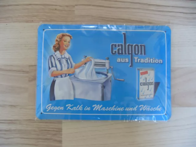 Blechschild Calgon  ca. 21 cm x ca. 14,5 cm  OVP