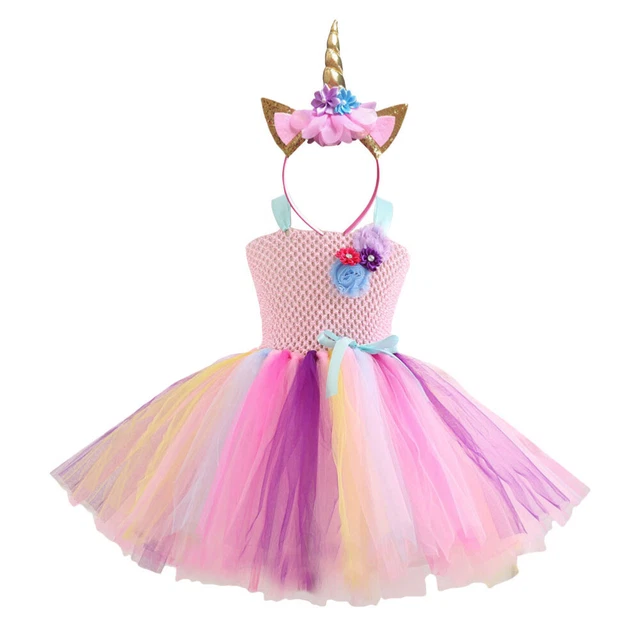 Costume compleanno 2t ragazze abbigliamento bambino bambino tutù arcobaleno