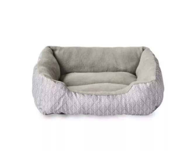 Small Cuddler Dog Cat Puppy Kitten Pet Bed, Gray, 19”x15”, Typically up to 25 Lb