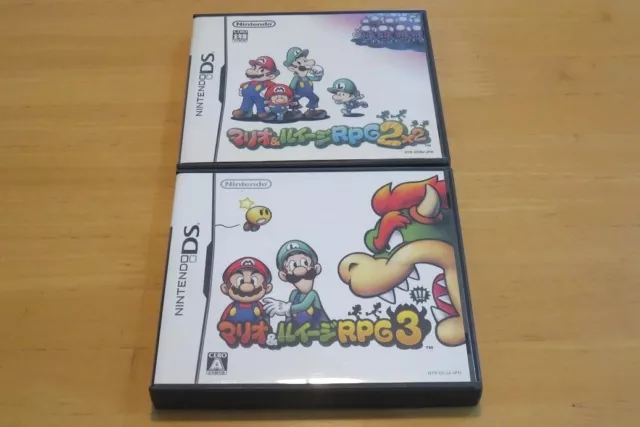 Mario and Luigi RPG 2×2 & 3 2Games set Nintendo DS NDS Japanese ver Tested