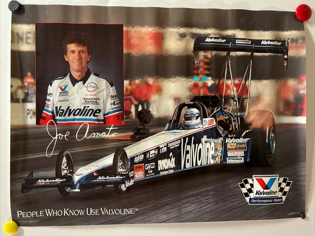 Rare Vintage Drag Racing Joe Amato Valvoline Advertisement Poster 1994 V-2714-94