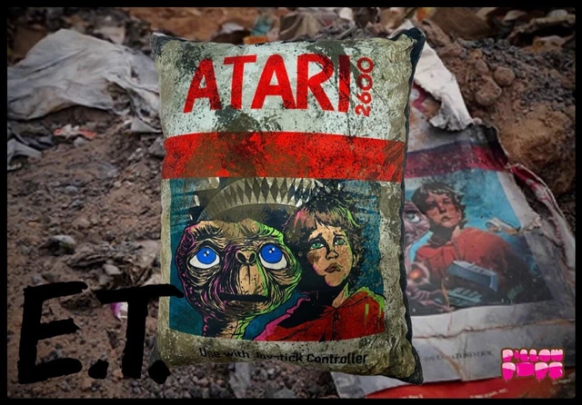 Plush Accent Throw Pillow Cushion Decor E.T. Atari 2600 Landfill Video Game