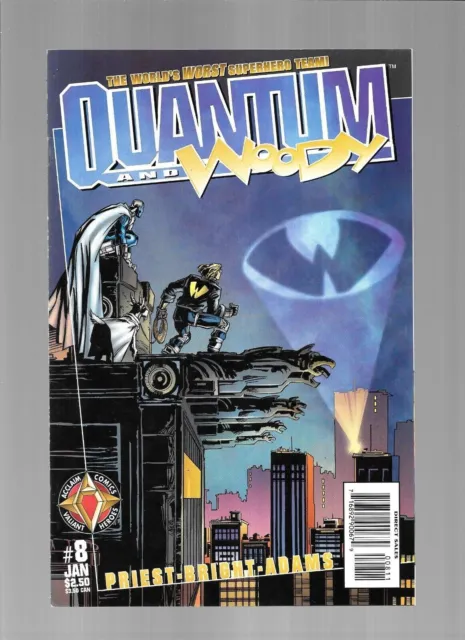 QUANTUM AND WOODY 8 9 LOT OF 2 COMIC BOOKS VALIANT ACCLAIM Christopher Priest