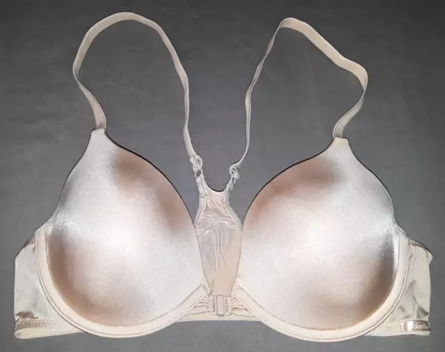 Calvin Klein Perfectly Fit f3169 beige front close underwire bra 34B