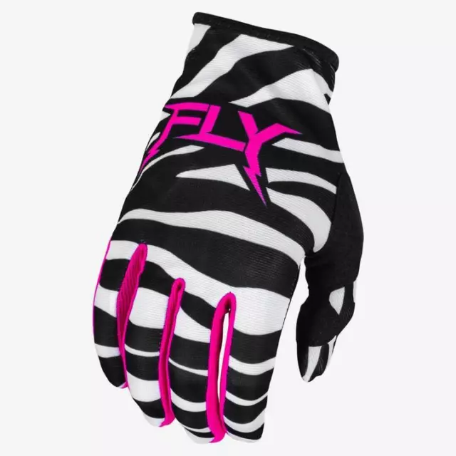 Fly MX24 Lite Glove Uncaged Black White Neon Pink