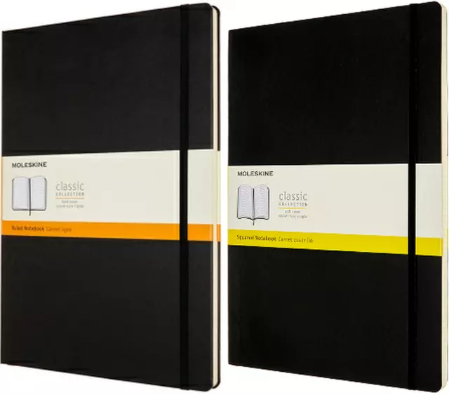 Moleskine Classic Collection A4 Notebook Hard or Soft Cover All Rulings