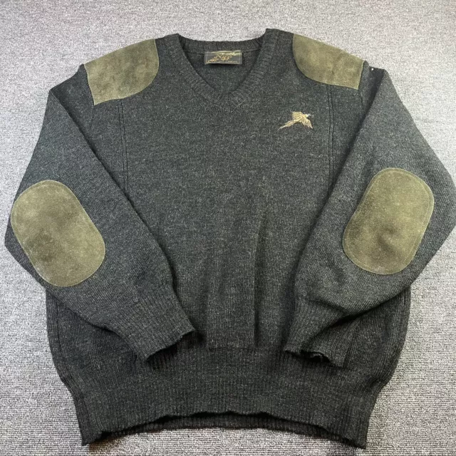 NIFFI JUMPER MENS Large Green Hunting Shooting Country Wool Pullover Sweater 29.95 PicClick UK