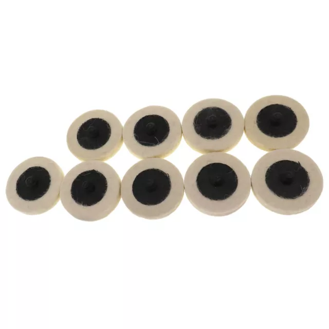 10 Pcs Button Wool Wheel Rotating Tool Polishing Disc Replacement