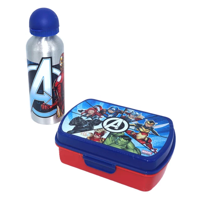 Set Pranzo Bambini Spiderman Marvel - Borraccia Alluminio 500ml E Portamerenda 800ml, Adatto Microonde - Foto 8