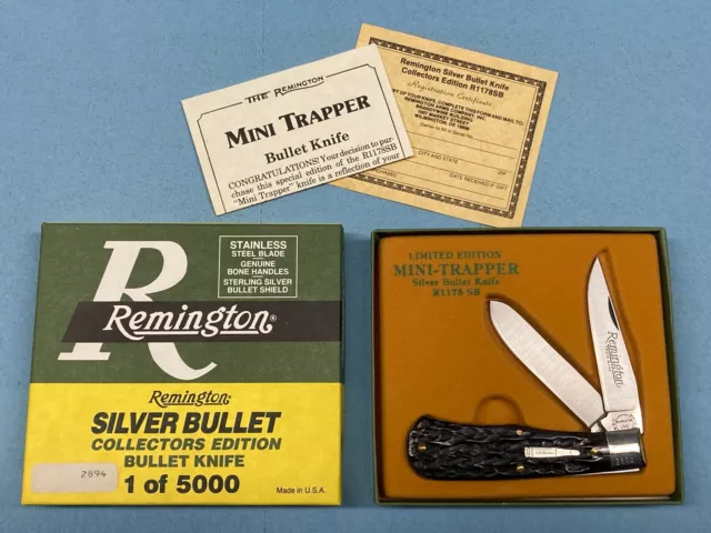 Remington 1991 MINI TRAPPER R1178SB Sterling Silver Bullet Knife