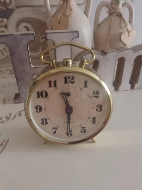 Orologio sveglia Veglia dorata  vintage funzionante