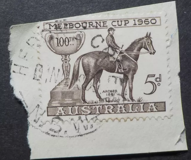 1960 Heron's Creek.NSW.CDS Postmark on piece.5d Melbourne Cup(LotE424p)