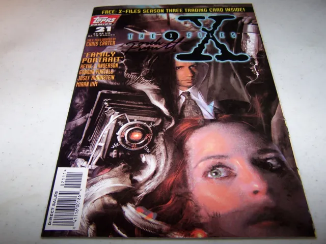 Signed Gordon Purcell The X-Files #21 Topps Comics Fox Tv Series Coming Back