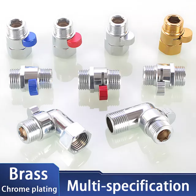 G1/2" Controllo rapido spegnimento valvola soffione doccia flusso pieno ottone risparmio acqua