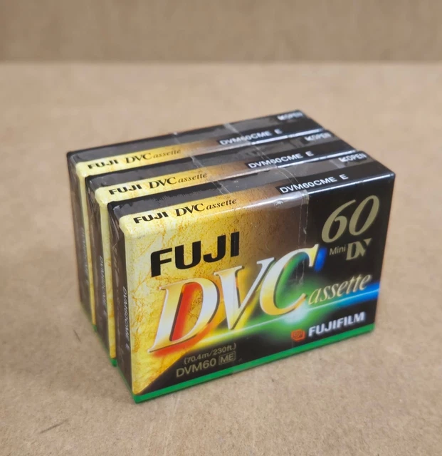 3 X FUJIFILM MiniDV DVC Cassette New Sealed SP60/LP 90 DVM60CME E