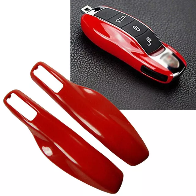 Rot Auto Schlüssel Hülle Key Cover für Porsche Cayenne Panamera Macan Boxster