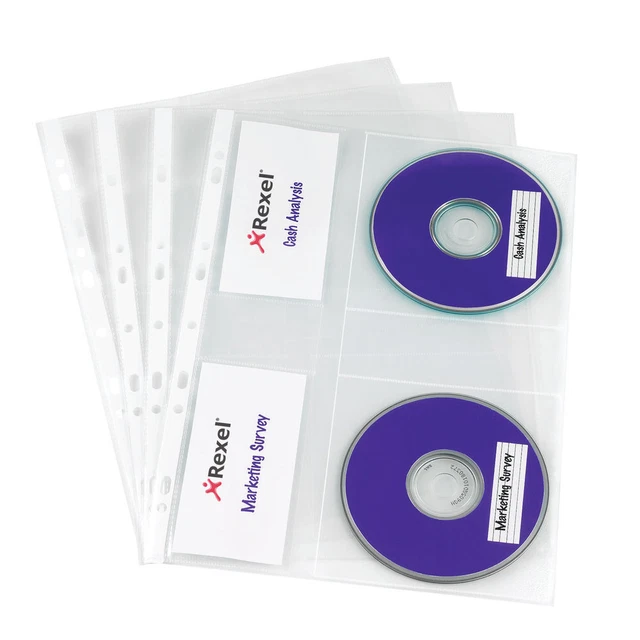 Rexel Nyrex tasche CD/DVD confezione trasparente da 5 2001007