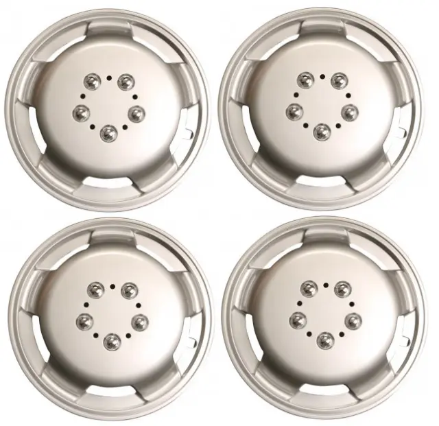 Iveco Van Deep Dish Wheel Trims Cover Silver Full Set Hub Caps 16" Inch