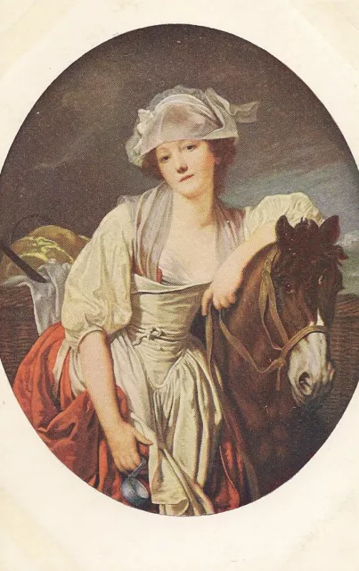 Postcard Art Illustrator J.b. Greuze La Laitiere Musee Du Louvre
