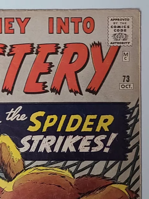 Journey Into Mystery #73 (Marvel 1961) Est~Fn+(6.5) Reverse Spider-Man Prototype 3