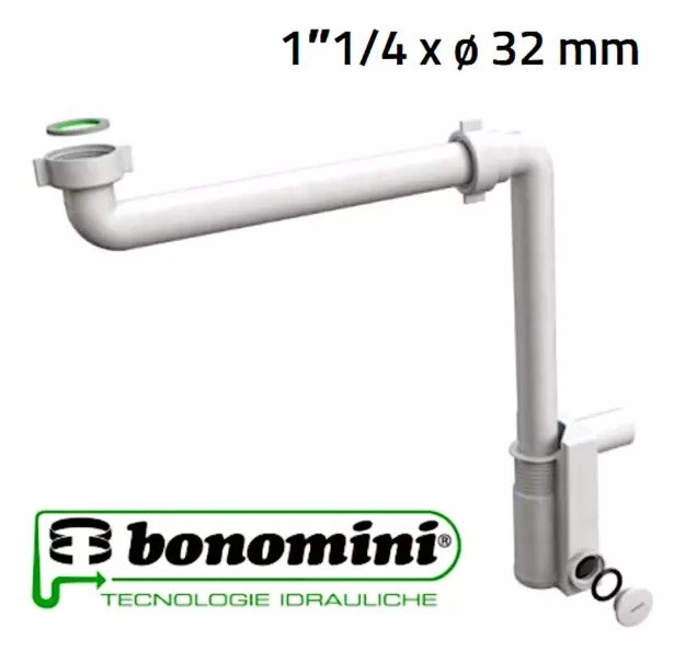 Tubo Scarico Flessibile Bächlein Per Lavabo - G1 1/4, Estensibile 320-880mm, Sifone Antiodore - Foto 6