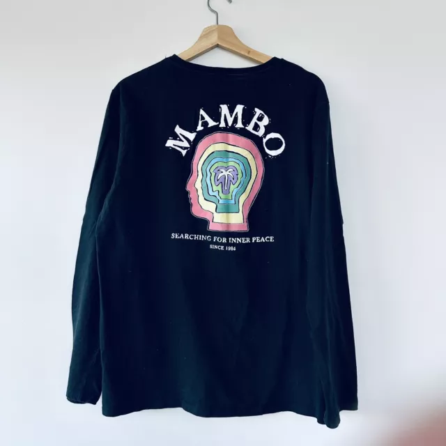 Mambo Searching for Inner Peace Black Long Sleeve Tshirt Mens 2XL Rare