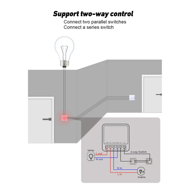 AU WiFi Switch Portable 16A Smart Power Switch APP Voice Control Miniature Remot