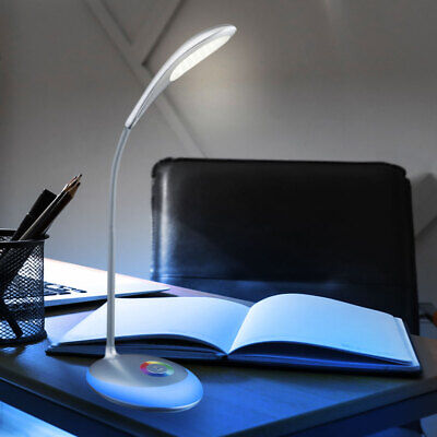 Lampe de Bureau Table Lecture RGB LED Souple Variateur Tactile Batterie